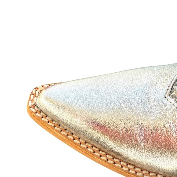 NWOB  Jeffery Campbell X Free People Icon Calhuan Western‎ Boot Silver Size 6.5M - Picture 9 of 9